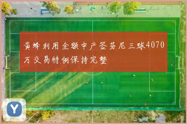 黄蜂利用全额中产签芬尼三球4070万交易特例保持完整